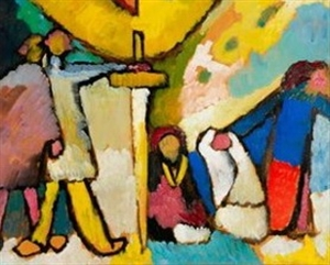 Một phần của bức "Studie fur improvisation 8" của Kandinski