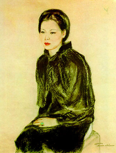Bức tranh Thiếu phụ của họa sĩ Lương Xuân Nhị
