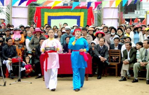 Người hô hiệu phải là người có kiến thức văn chương, biết ứng đối... Ảnh tư liệu SVH,TT&DL