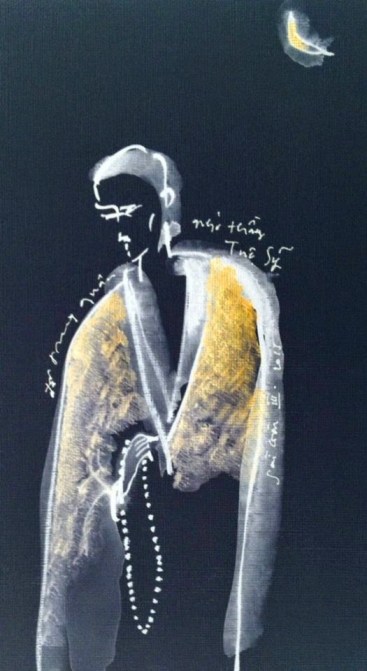 Thầy Tuệ Sỹ - Tranh Đỗ Trung Quân